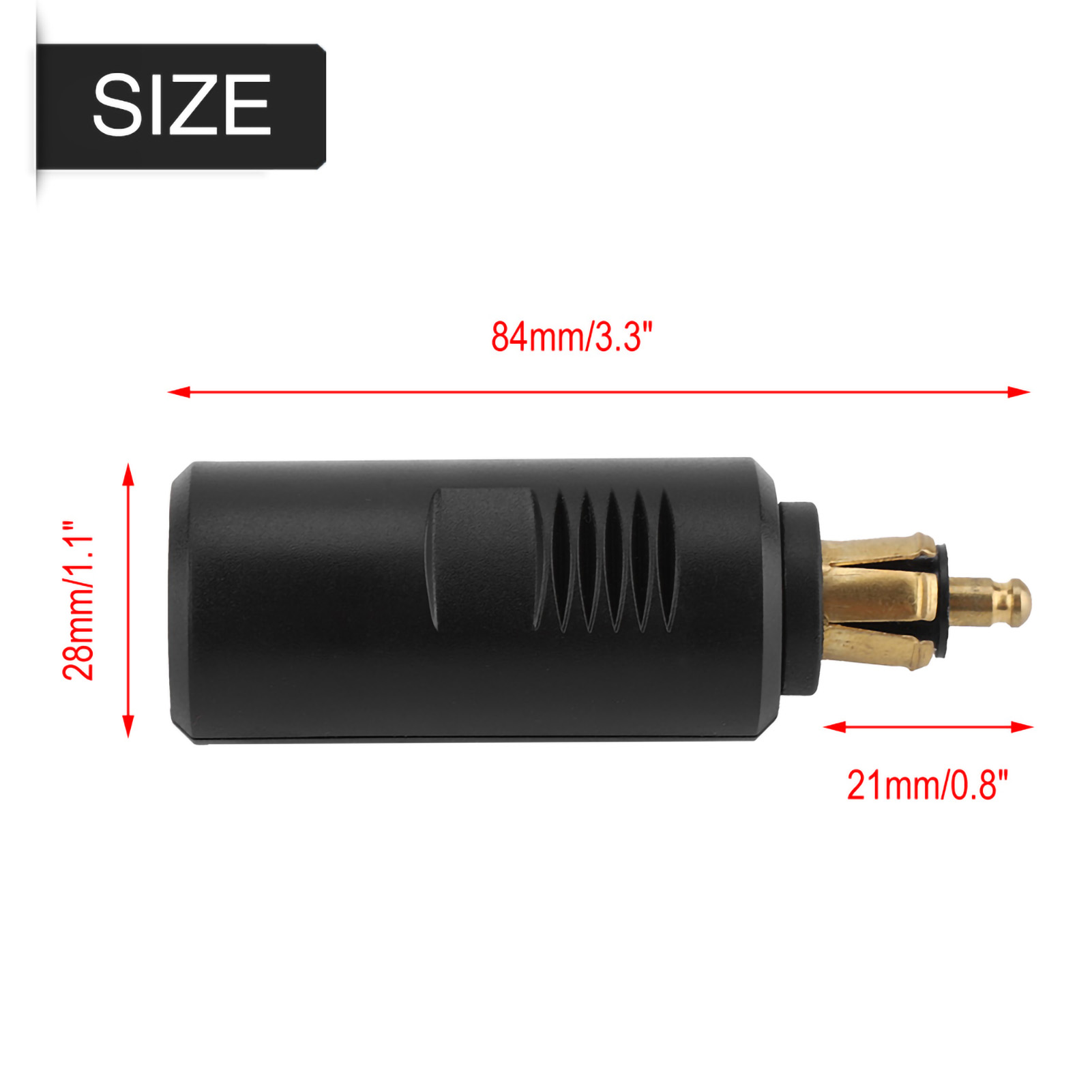 Adattatore Universale Per Presa Accendisigari Moto 12V - Compatibile Con Presa DIN Europea, 15A, In Plastica E Rame - 6