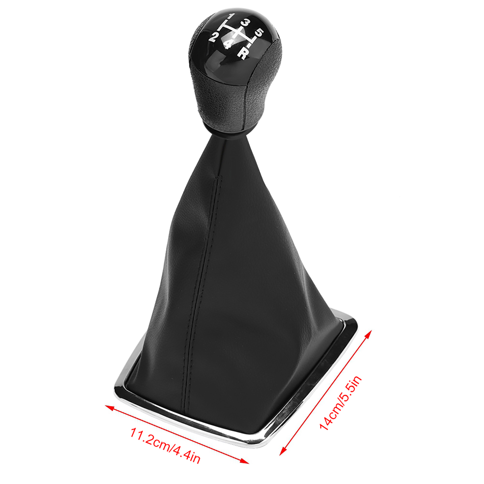 Pommeau De Levier De Vitesse Pour Ford Focus 2, Fiesta, Kuga (2006-2012) - Cuir PU, Noir, 5/6 Vitesses
