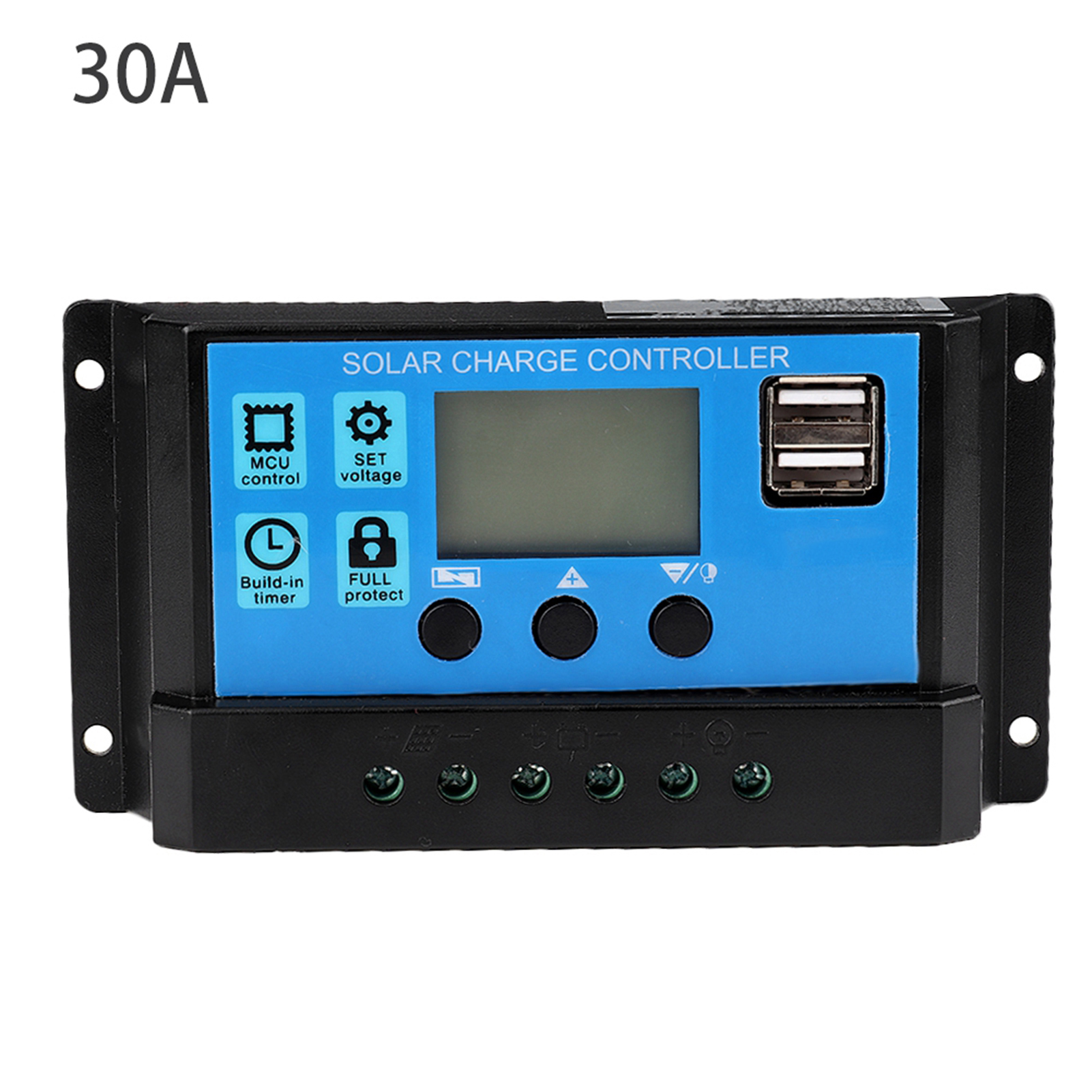 太阳能PWM控制器 12/24v自动识别双USB充电控制器(10A)