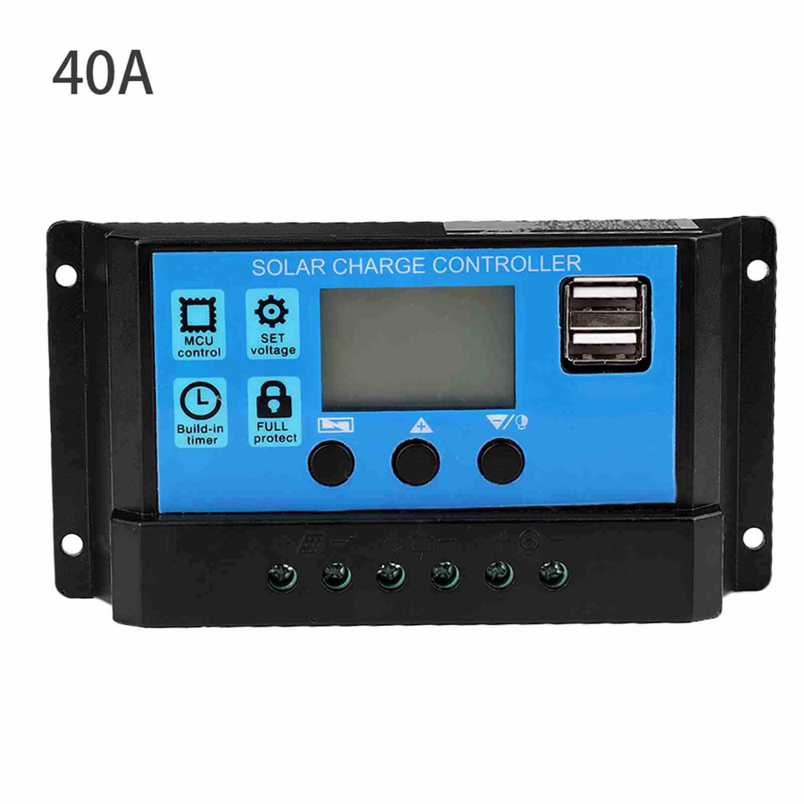 太阳能PWM控制器 12/24v自动识别双USB充电控制器(10A)