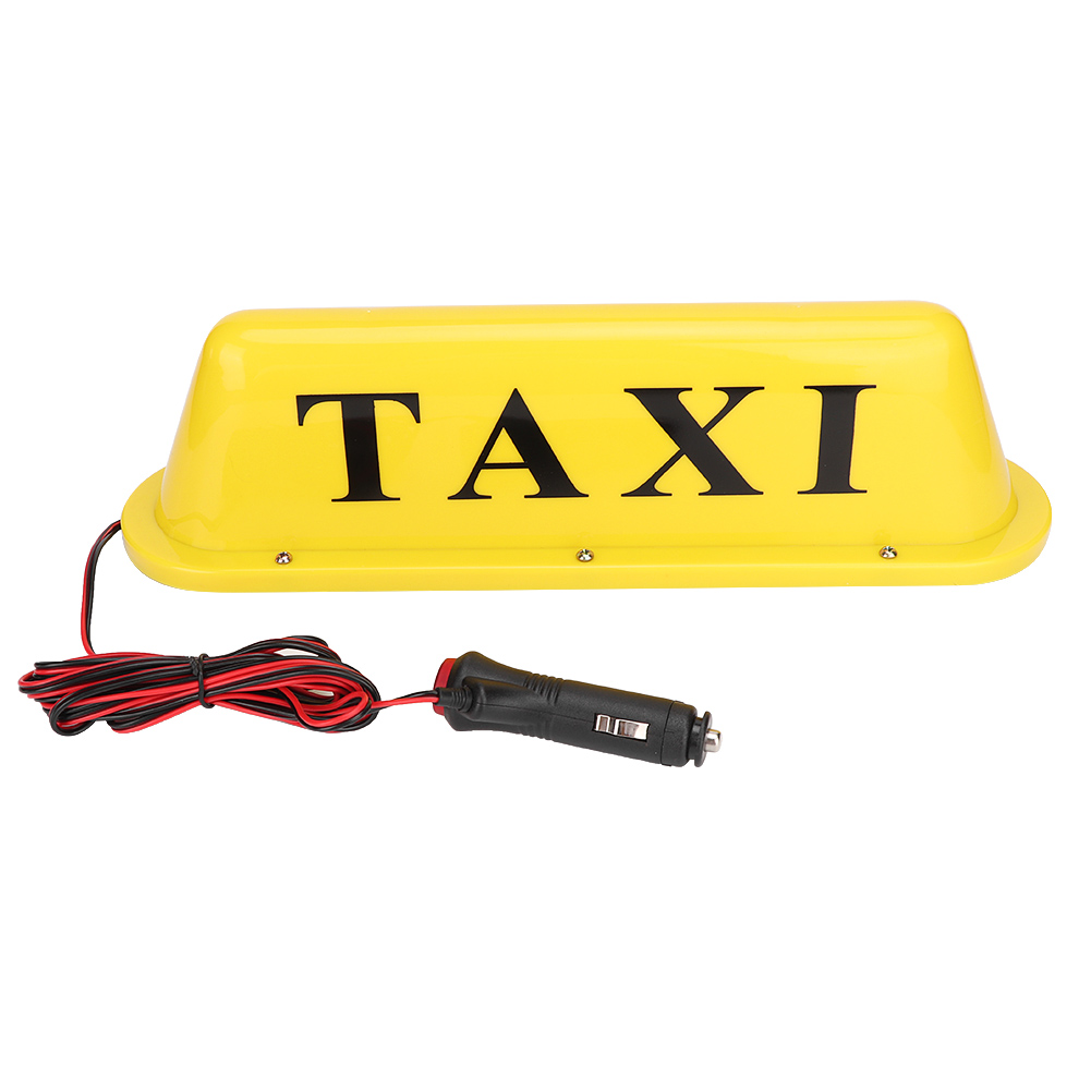 LED白色光源 TAXI灯 带点烟器插头3M线（磁铁）(长黄（货号：D010A）)