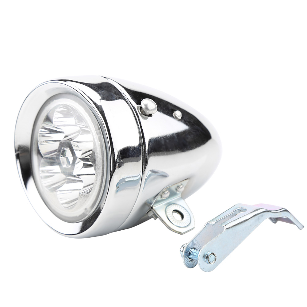 Phare De Vélo Vintage LED Rechargeable - 3 LEDs, étanche, 8h Autonomie, Style Rétro - 8