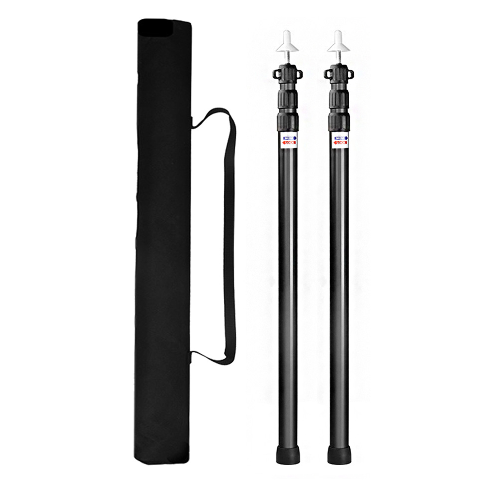 [通拓商品]TOMSHOO可调3节帐篷门延伸支架便携撑杆（3米）咖啡色2个装