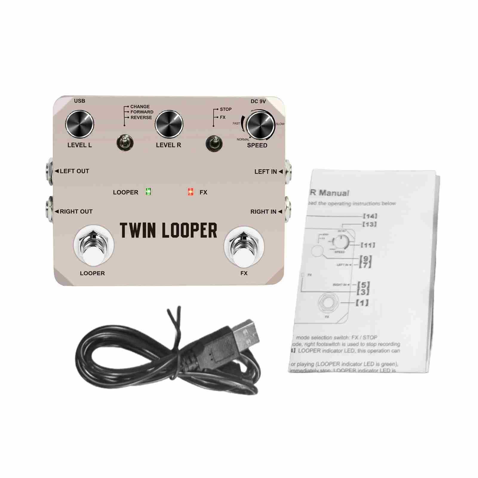 ROWIN 乐句循环录音 双踏LOOPER 双踩钉 锌合金