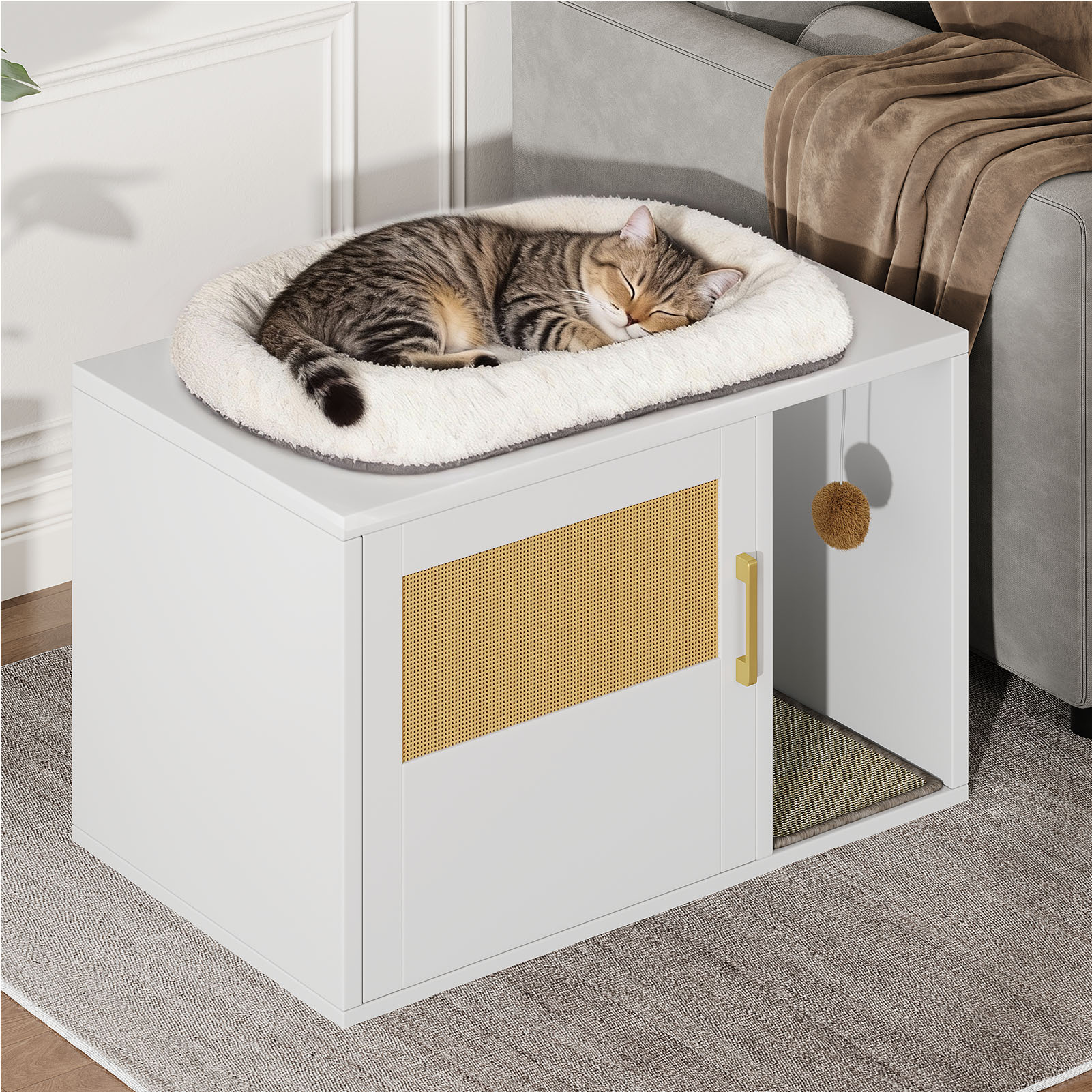 Cat Litter Box Cabinet for a Cleaner Room