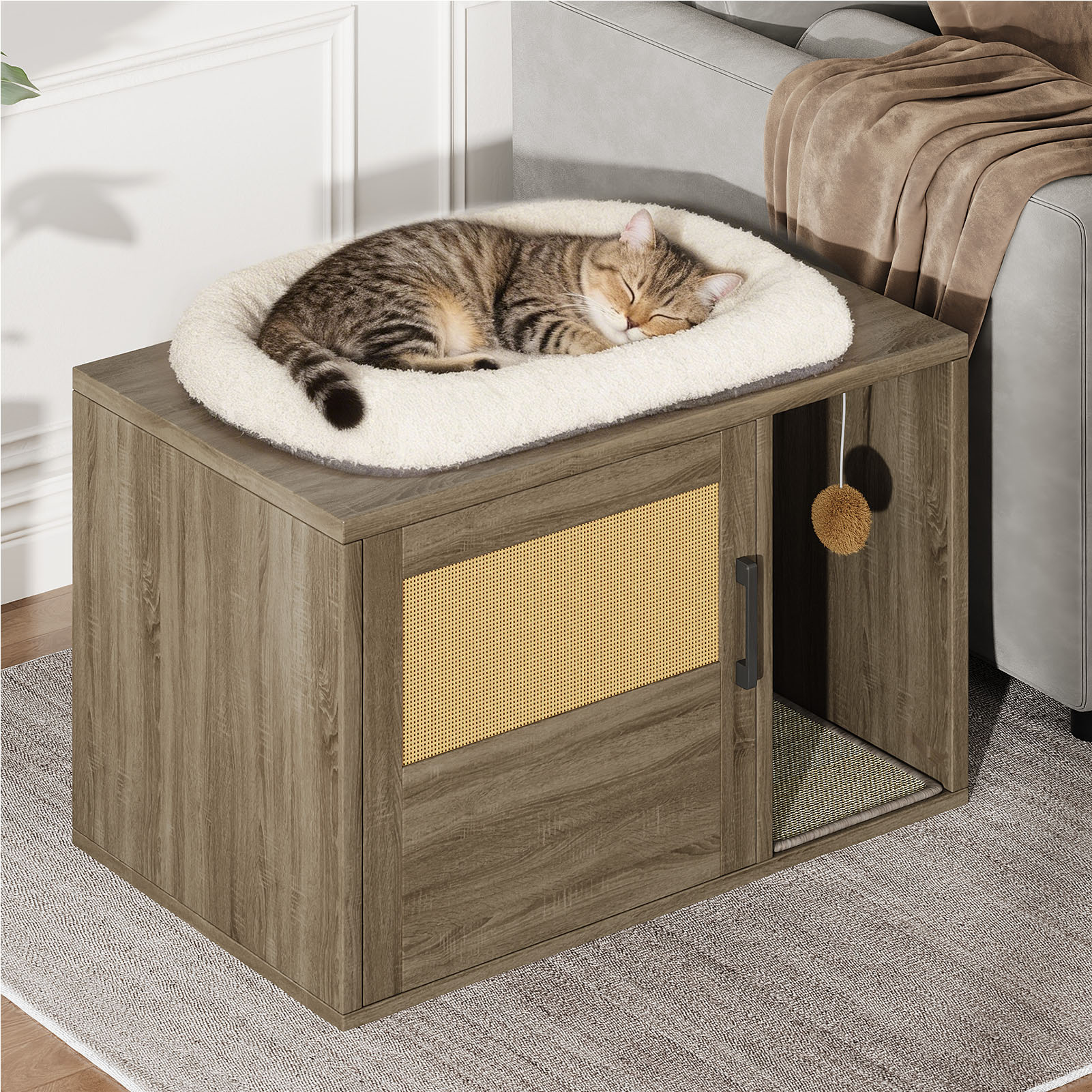 Cat Litter Box Cabinet for a Cleaner Room