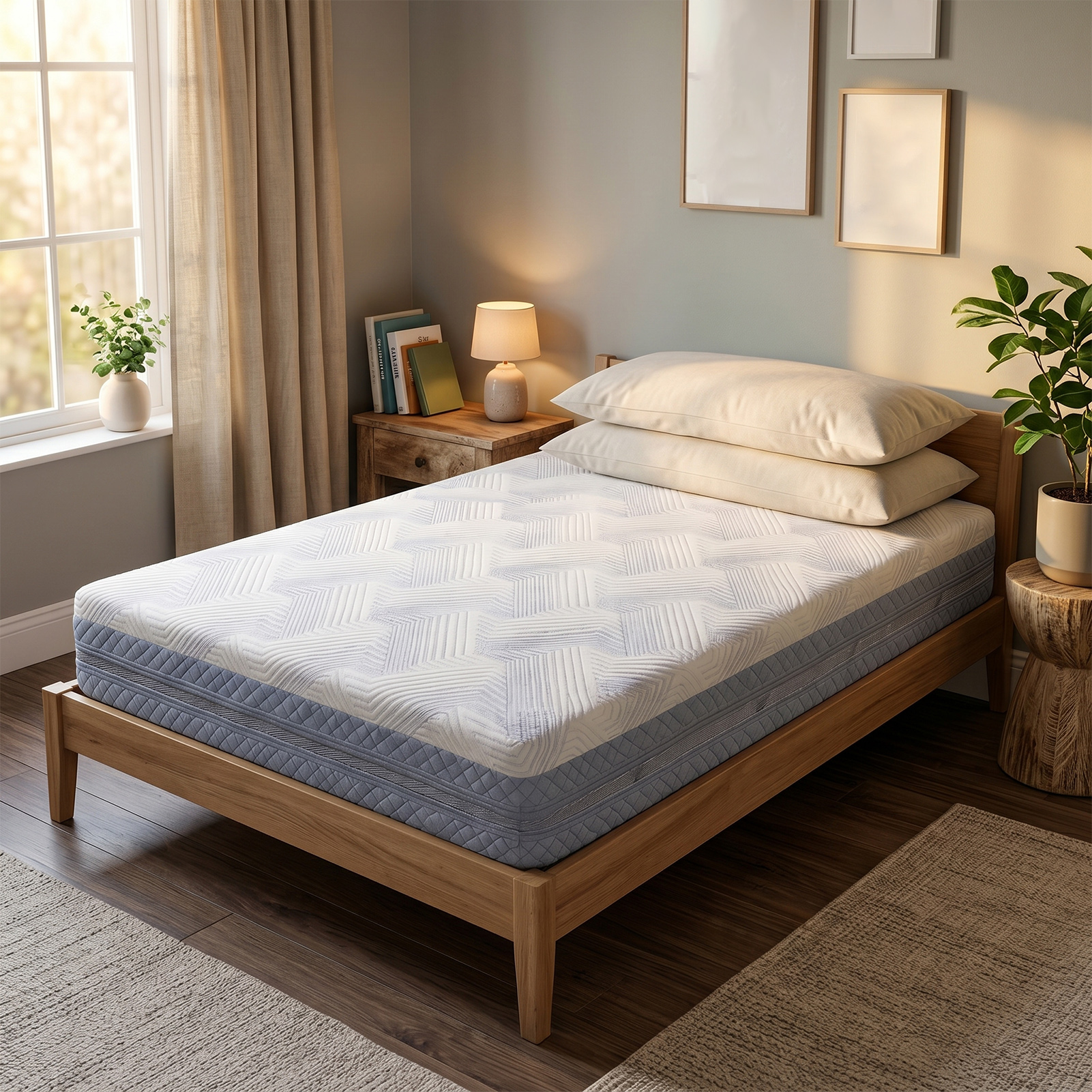 KAWAHOME10T03-10寸Twin码高密度柔软质感全海绵床垫