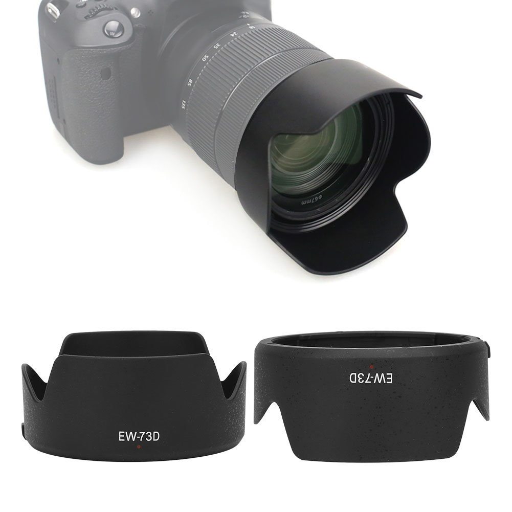Capuchon d'objectif de caméra en plastique de qualité EW-73D pour Canon EF-S 18-135mm f / 3.5-5.6 IS USM